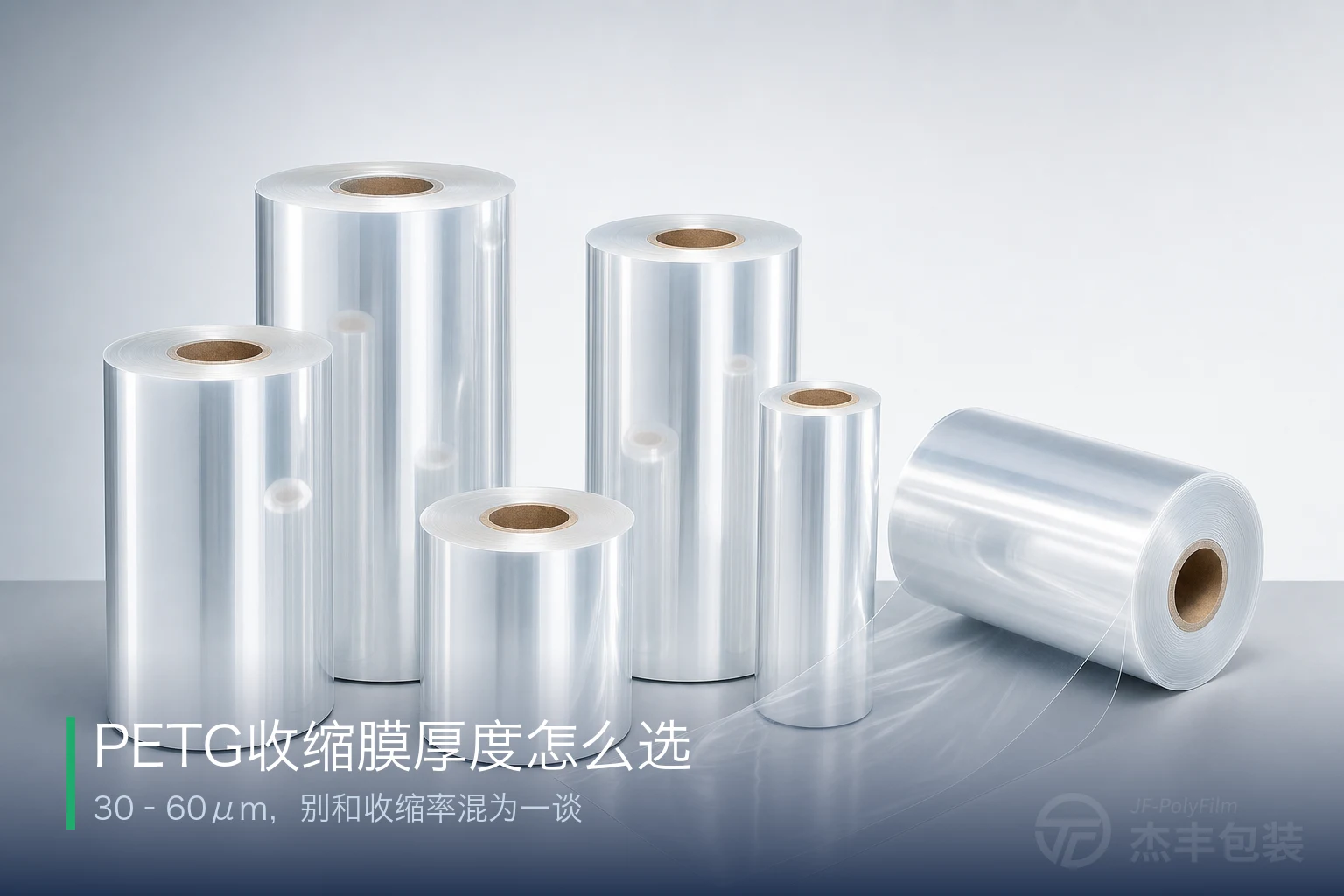 PETG收缩膜厚度怎么选：30–60μm，别和收缩率混为一谈