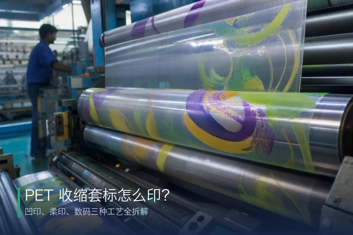 PET 收缩套标怎么印？凹印、柔印、数码三种工艺全拆解